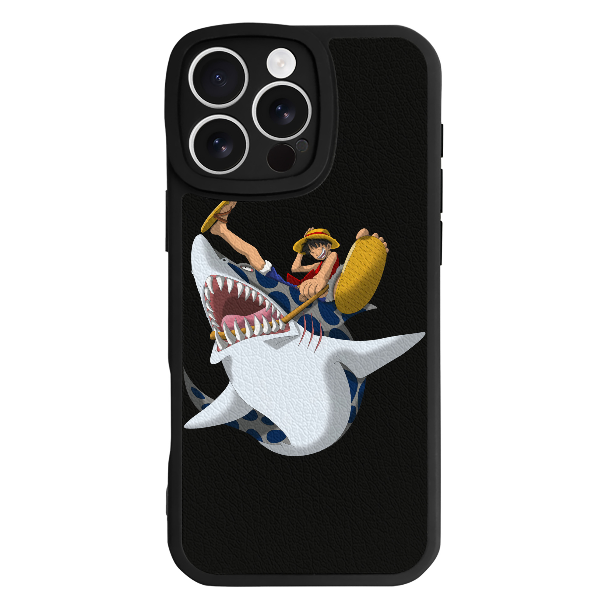 （画像用） ワンピース モンキー・D・ルフィ ONE PIECE Monkey D. Luffy 【iPhone 16シリーズ対応】シリコンスマホケース（レザー調） 材質：シリコン